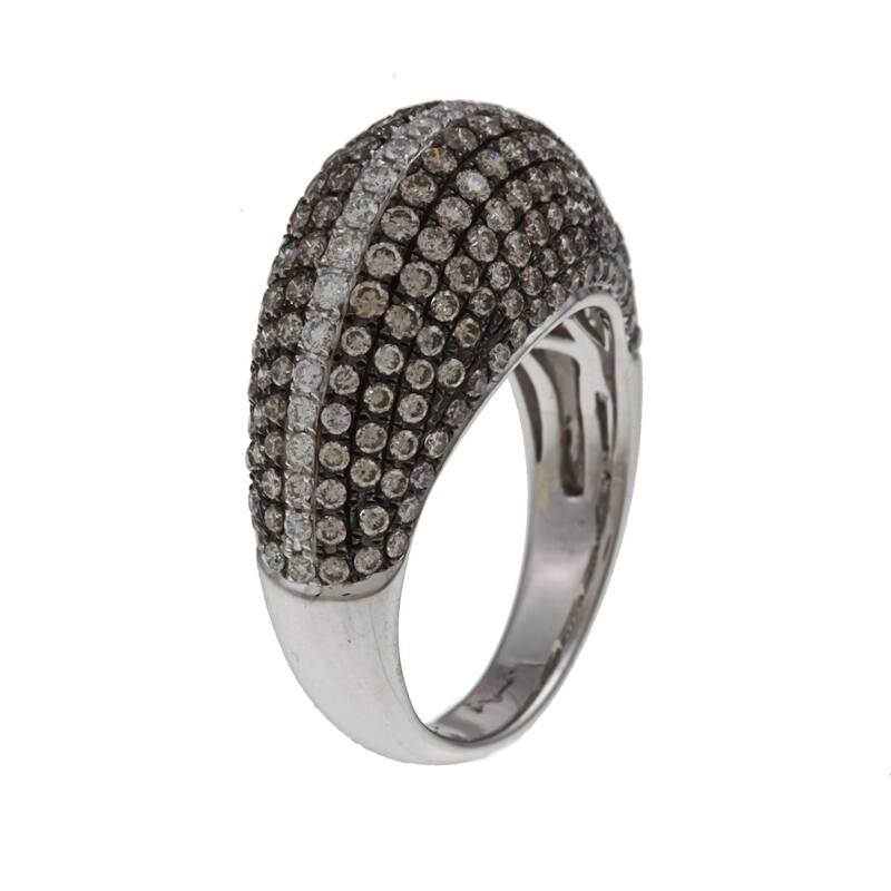 Kabella 18k White Gold 2 1/6ct TDW White and Brown Diamond Ring (G-H, VS1-VS2)