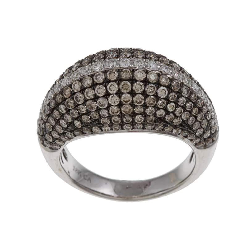 Kabella 18k White Gold 2 1/6ct TDW White and Brown Diamond Ring (G-H, VS1-VS2)