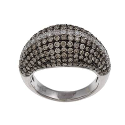 Kabella 18k White Gold 2 1/6ct TDW White and Brown Diamond Ring (G-H, VS1-VS2)
