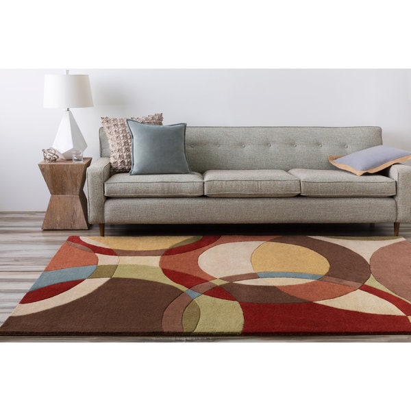 Shop Hand-tufted Contemporary Multi Colored Circles Scottsdale Wool