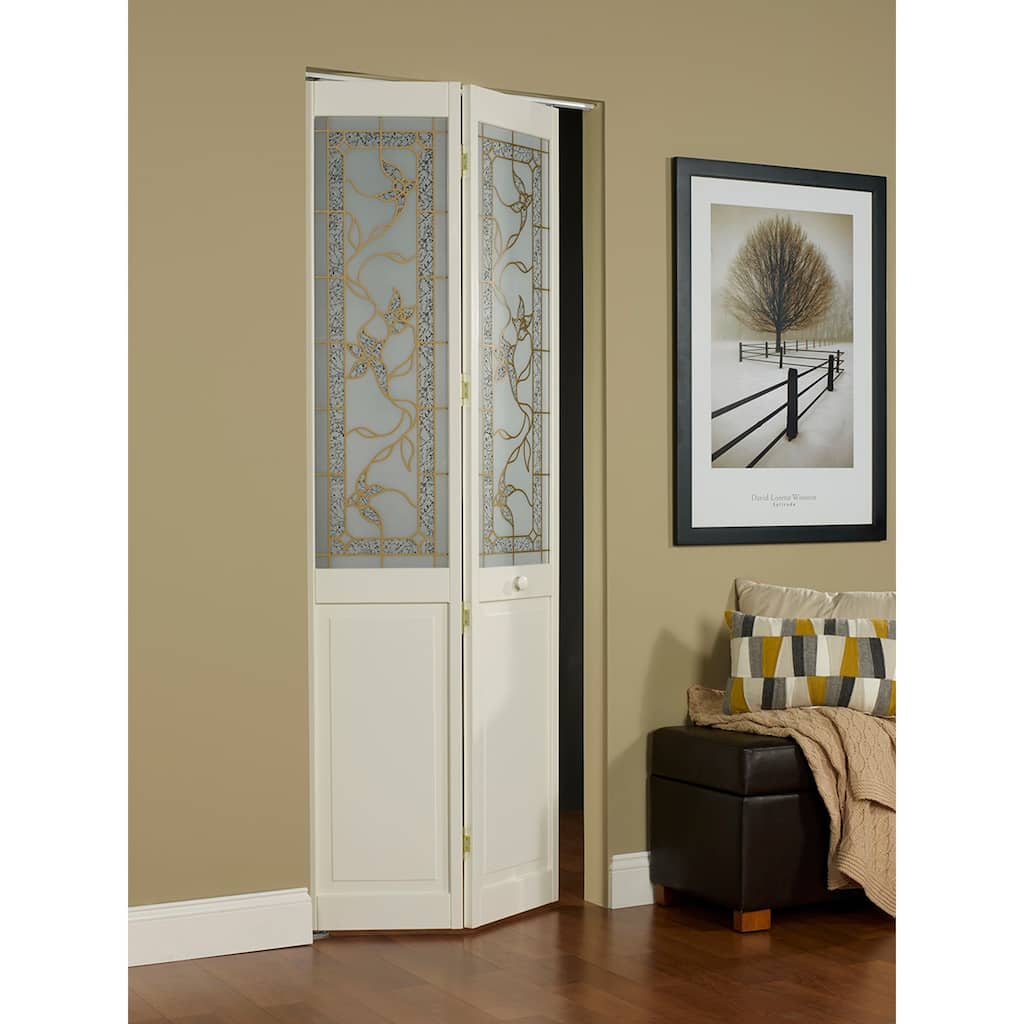 AWC Giverny Glass Unfinished Pine 24-inch Bifold Door
