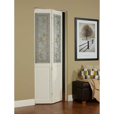 Giverny 24x80.5-inch Glass Over Panel Unfinished Bifold Door