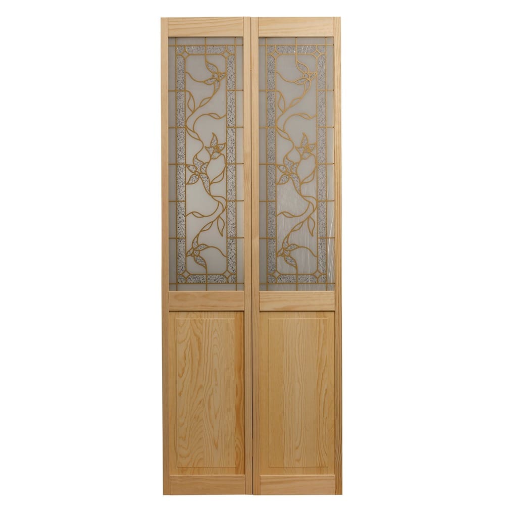 Shop Giverny 24x80 5 Inch Glass Over Panel Unfinished Bifold