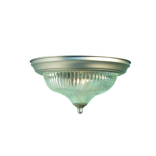 Woodbridge Lighting Basic 1 light Satin Nickel Flush Mount