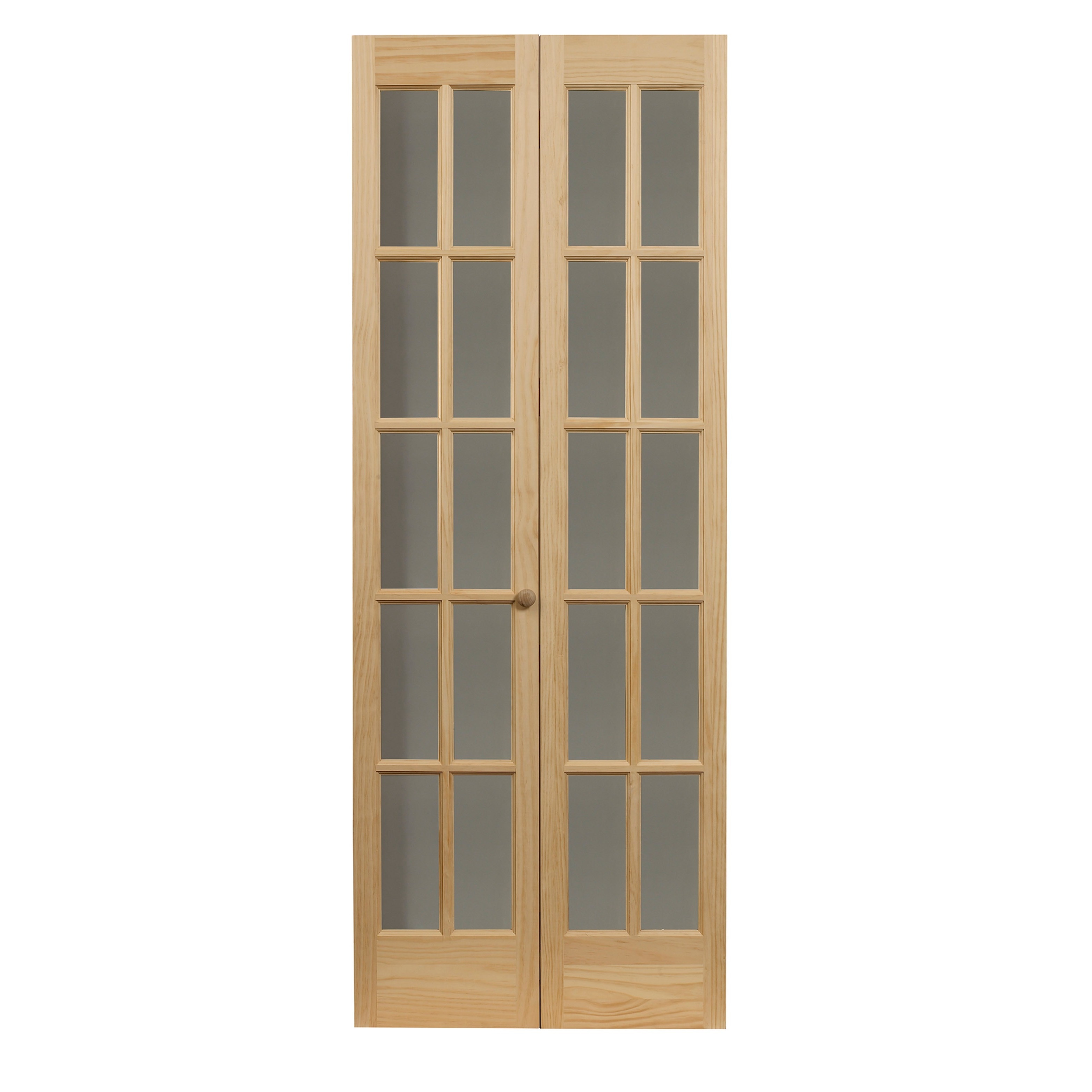 Traditional Divided Glass 32x80 5 Inch Unfinished Bifold Door