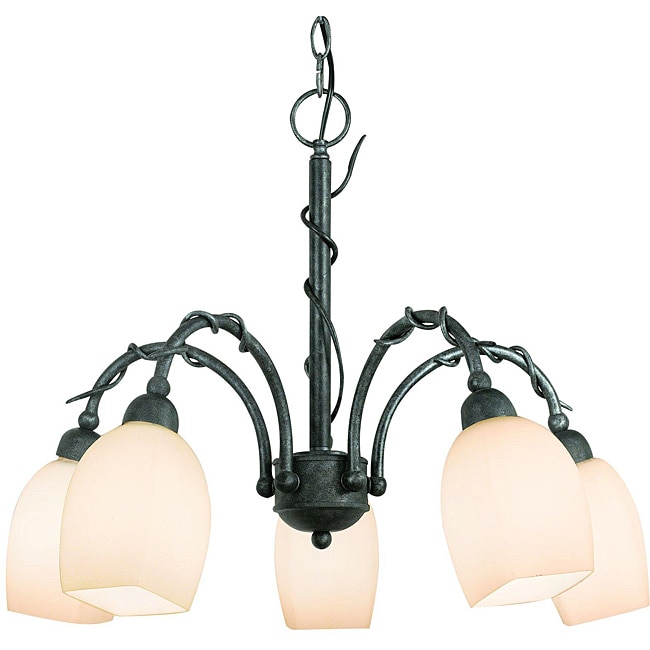 Woodbridge Lighting Tuscany 5 light Charcoal Steel Chandelier