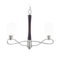 Woodbridge Lighting Berkeley 3-light Black Walnut/ Nickel Chandelier