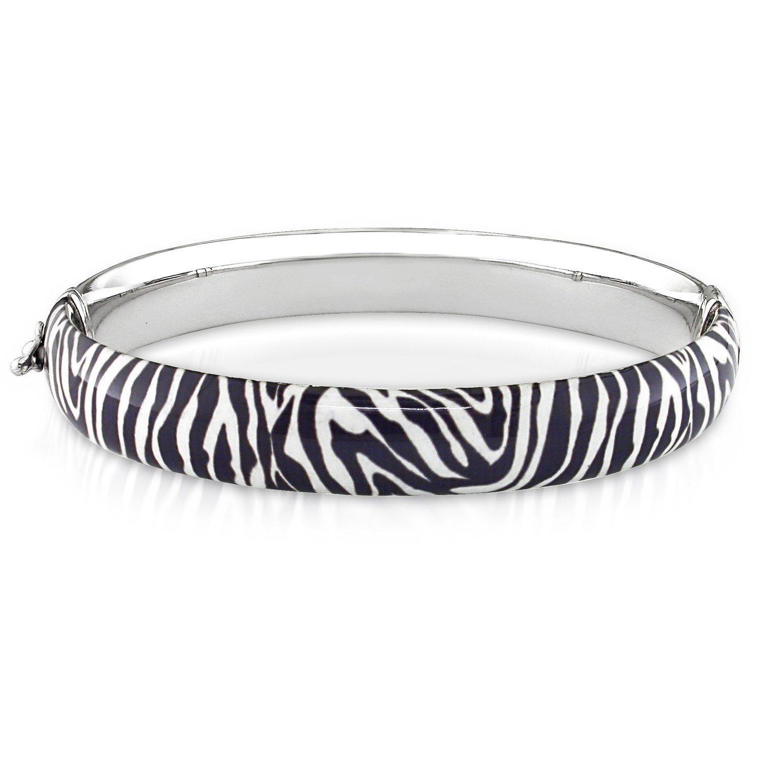 Miadora Womens Stylish High polish Sterling Silver Animal print