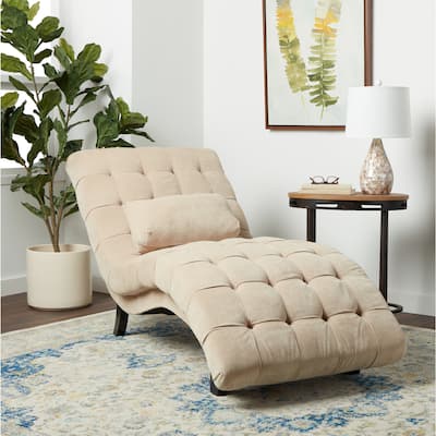 Abbyson Soho Beige Fabric Chaise