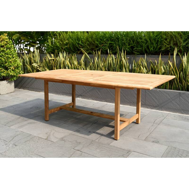 9pc Solid Teak Outdoor Patio Dining Set - 9 Piece