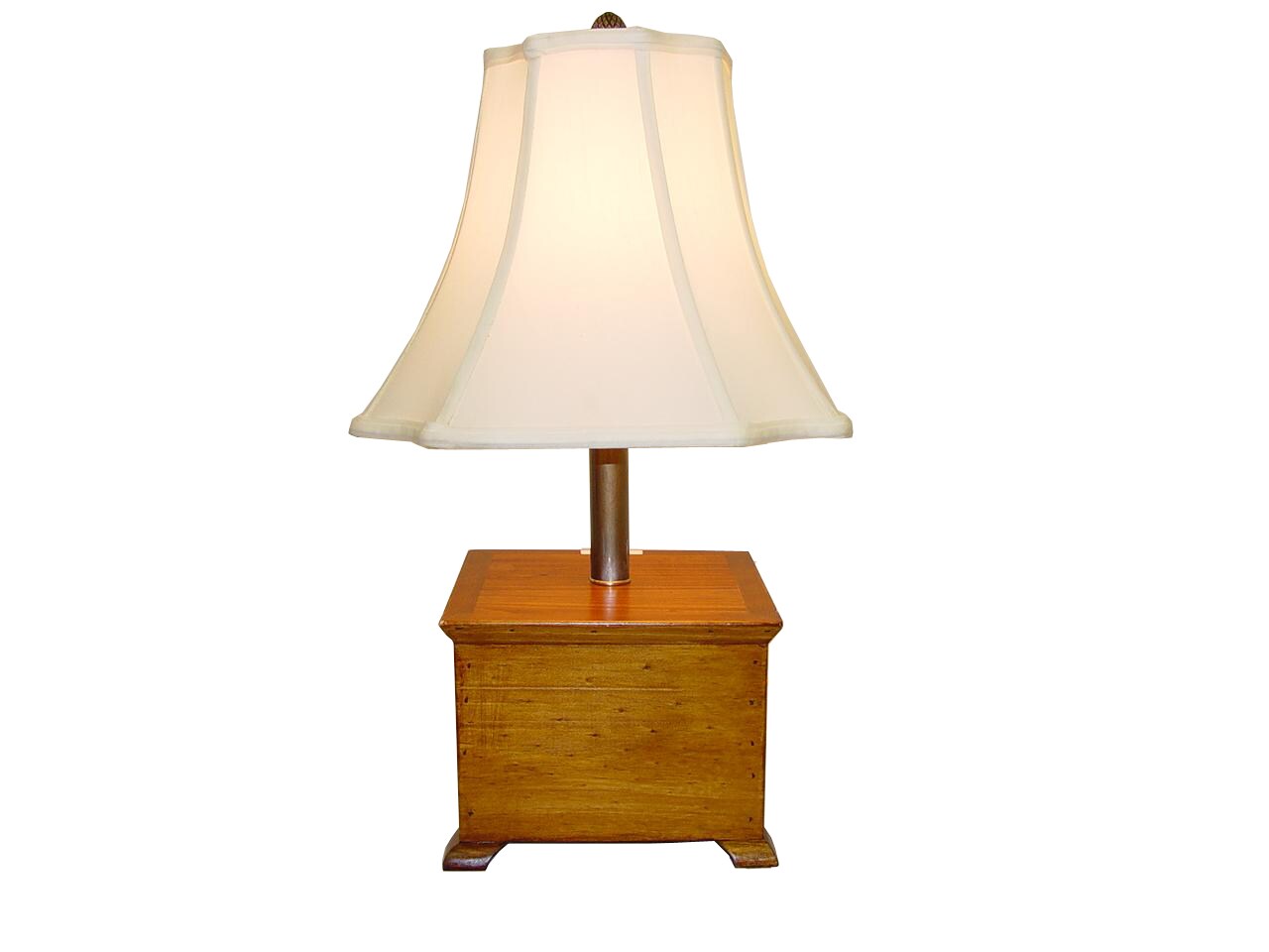 Natural Wooden Box Table Lamp