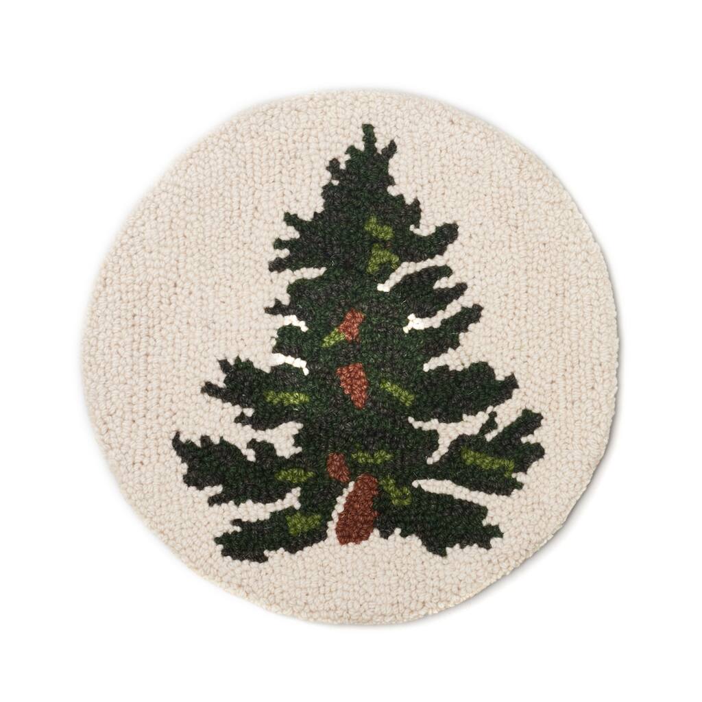 Wool Tree Design Chair Pad