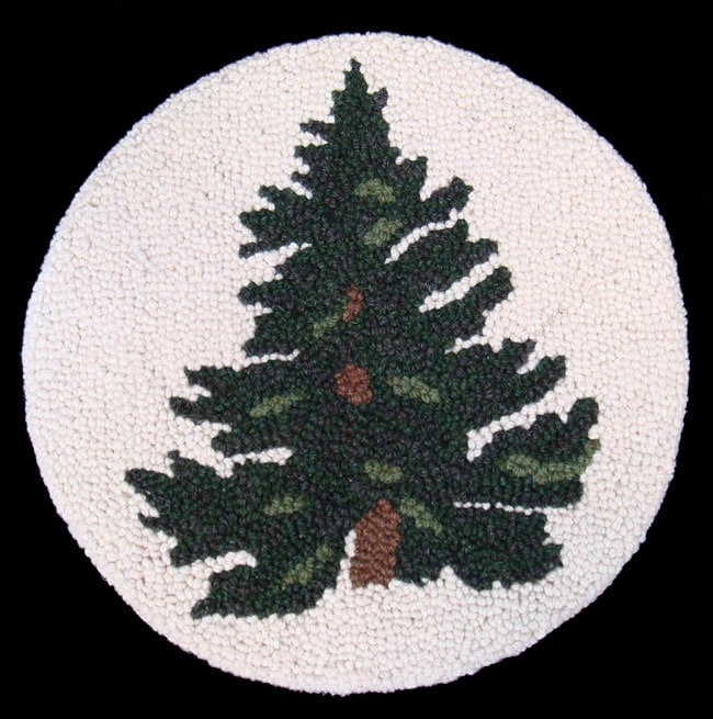 Wool Tree Design Chair Pad