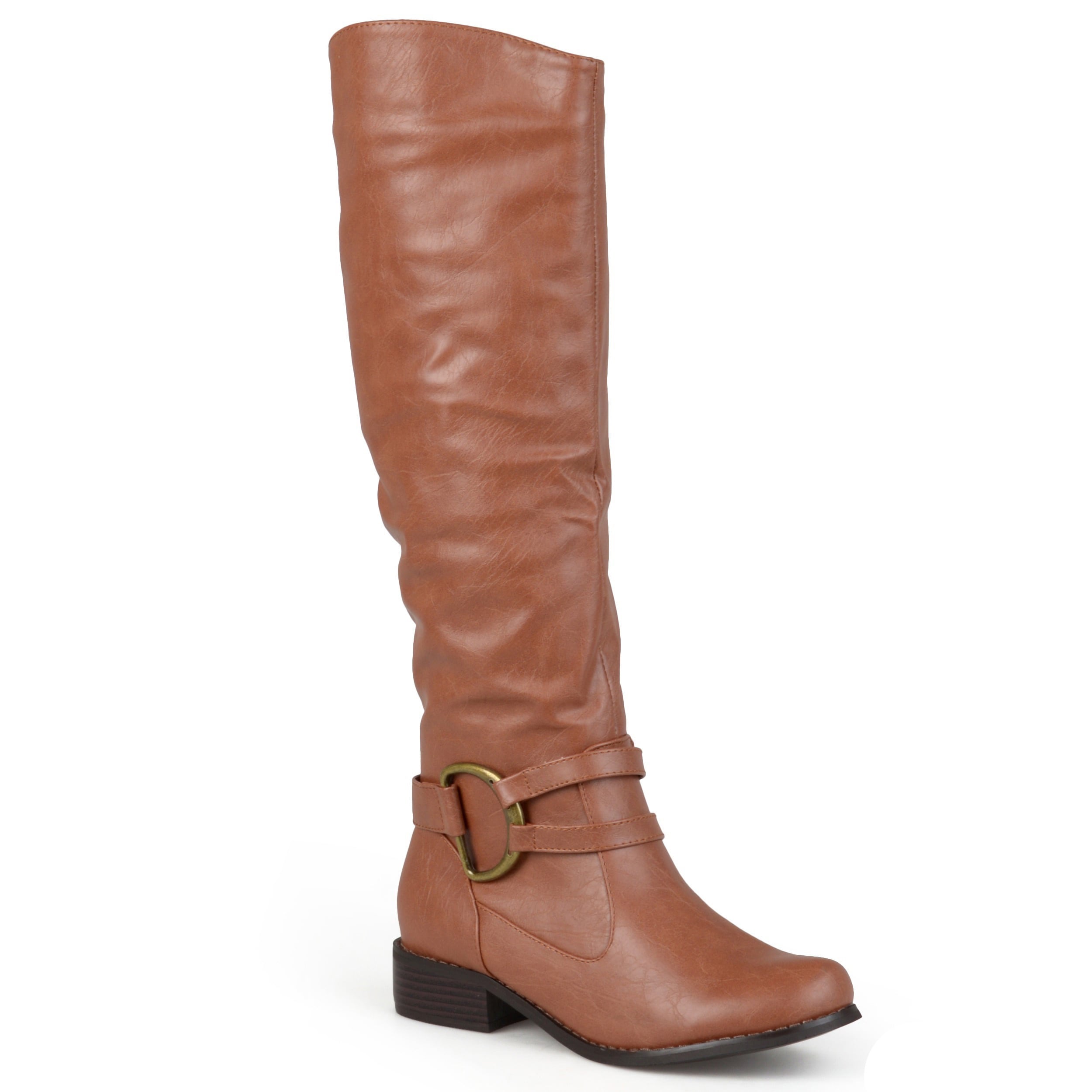 tan knee high boots wide calf