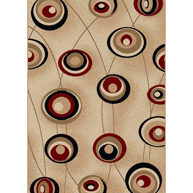 Contemporary Virginia Ivory Area Rug (55 X 77)