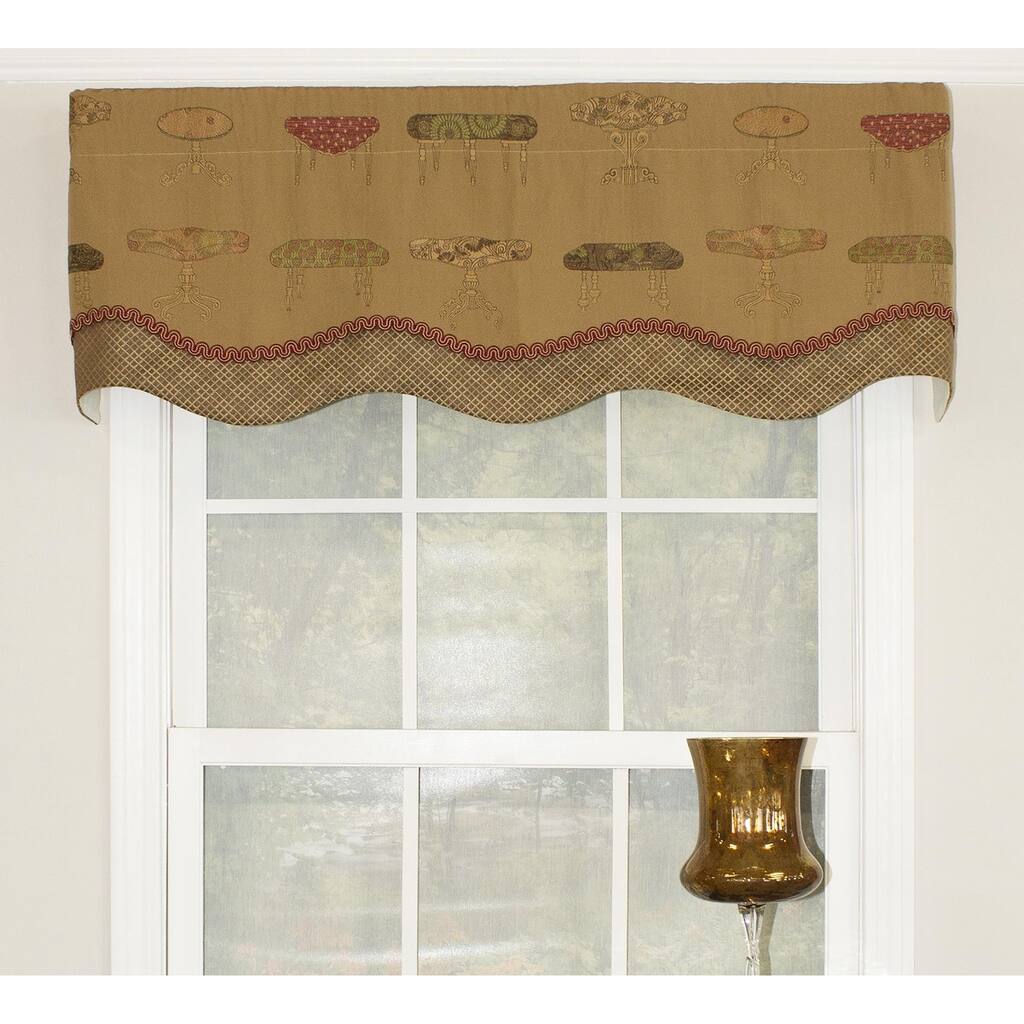 RLF Home Ottoman Glory 50" Window Valance - Topaz
