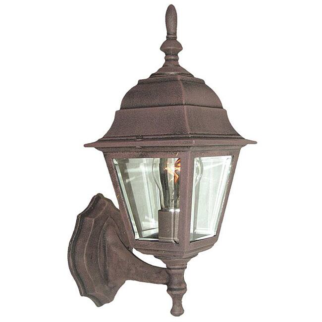 Woodbridge Lighting Basic One-Light Powder Coat Rust Outdoor Incandescent Wall Light