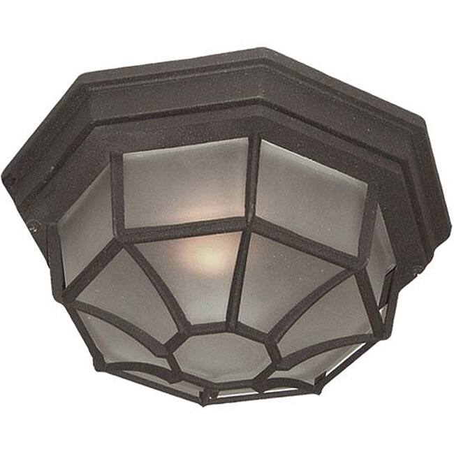 Woodbridge Lighting Basic 1-light Powder Coat Black Outdoor Flush Mount