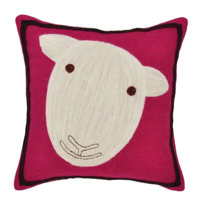 Cottage Home Sheep Wool 12 Inch Throw Pillow