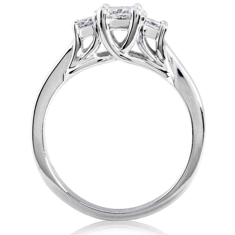 Annello by Kobelli 14k White Gold 4/5ct TDW Diamond Bridal Ring Set