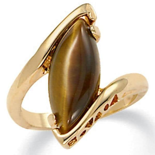 tiger eye ring gold