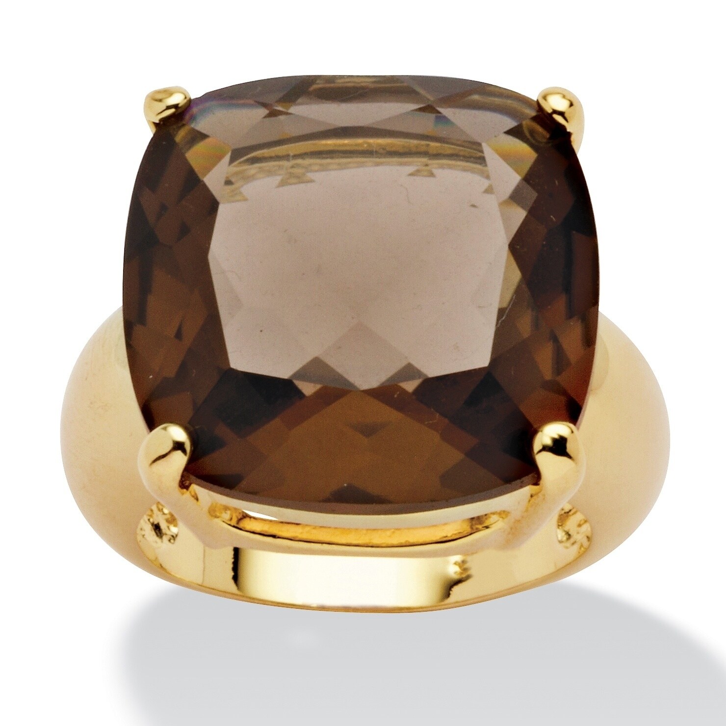 Natural Crystal Quartz Gold Plated Ring For Women Oval Shape Faceted Cut Bezel Size 5,6,7,8,9,10,11,12 Natural Crystal Quartz Gold Plated Ring For Women Oval Shape Faceted Cut Bezel Size 5,6,7,8,9,10,11,12