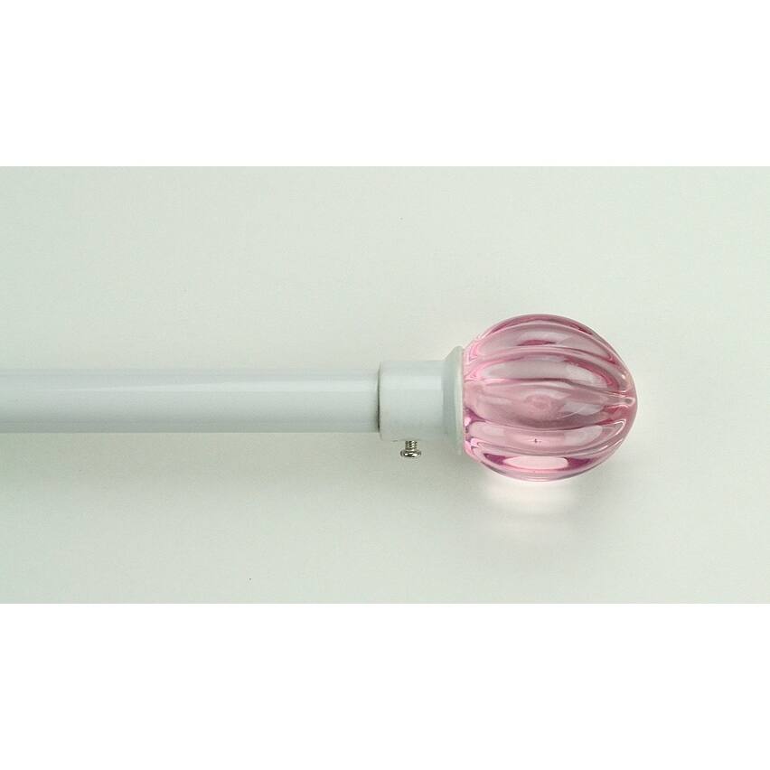 Arlo Blinds Kid's White 86 to 120-inch Adjustable Drapery Pole Set with Finials - 86 - 120 w inches - 86 - 120 w inches