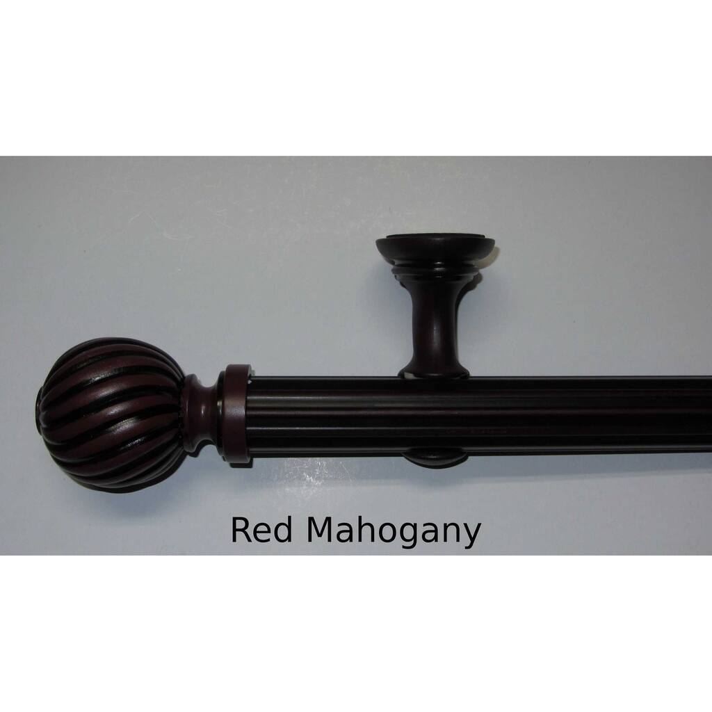 Arlo Blinds Red Mahogany Indoor/Outdoor 8-foot Drapery Pole Set - 96 w inches - 96 w inches