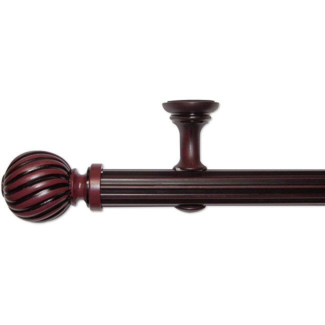 Red Mahogany Indoor/outdoor 8 foot Drapery Pole Set