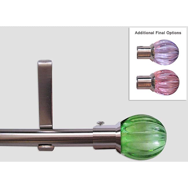 Arlo Blinds Kid's Silver 48 to 86-inch Adjustable Drapery Pole Set