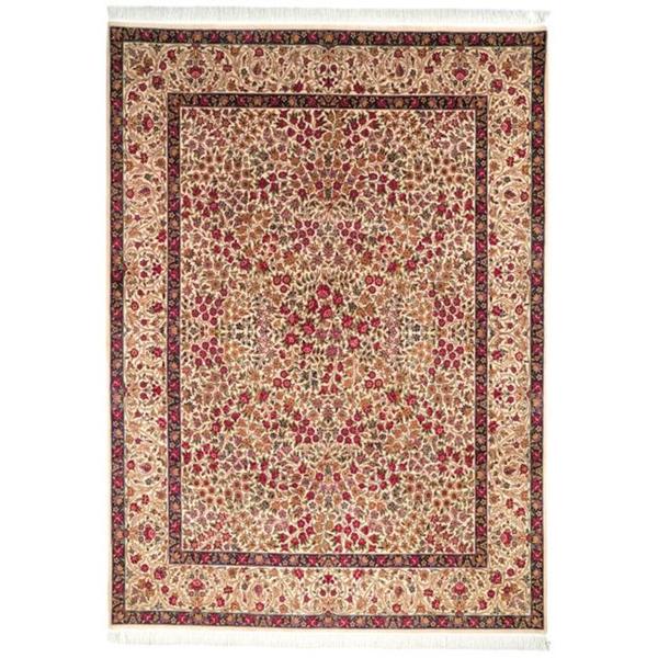 Handmade Safavieh Couture Royal Kerman Ivory Wool Area Rug - 8' x 10' (China)
