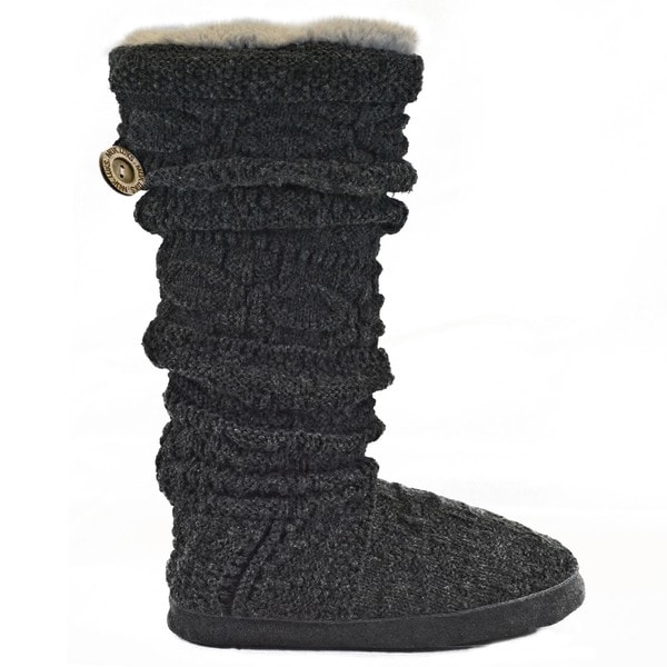 Muk Luks Women's Dark Grey Slippers Muk Luks Women's Slippers