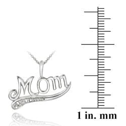 DB Designs Sterling Silver White Diamond Accent Mom Necklace DB Designs Diamond Necklaces