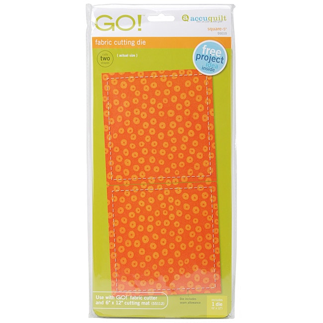 Accuquilt Go Quiltmakers Square Five inch Plastic Fabric cutting Die