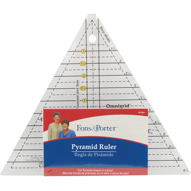 Dritz Fons and Porter Acrylic Pyramid Ruler For Cutting Triangles