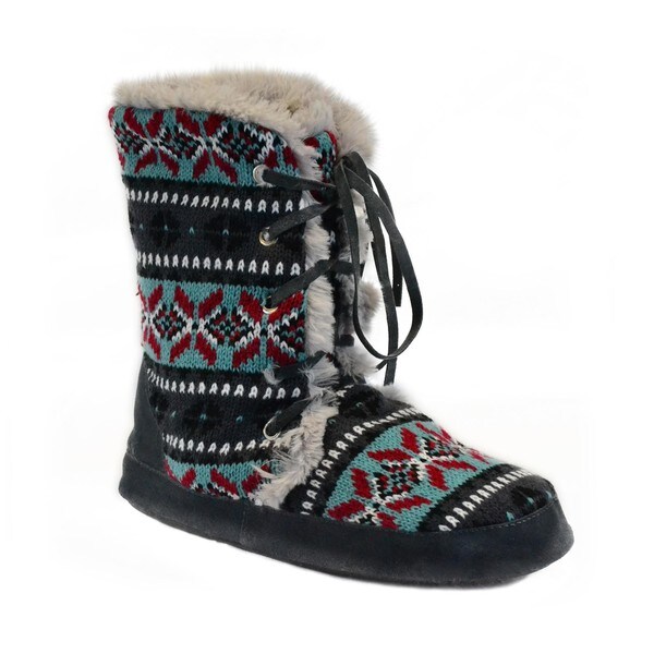 Muk Luks Vintage MMMinty Lace-up Booties - 13842259 - Overstock.com ...
