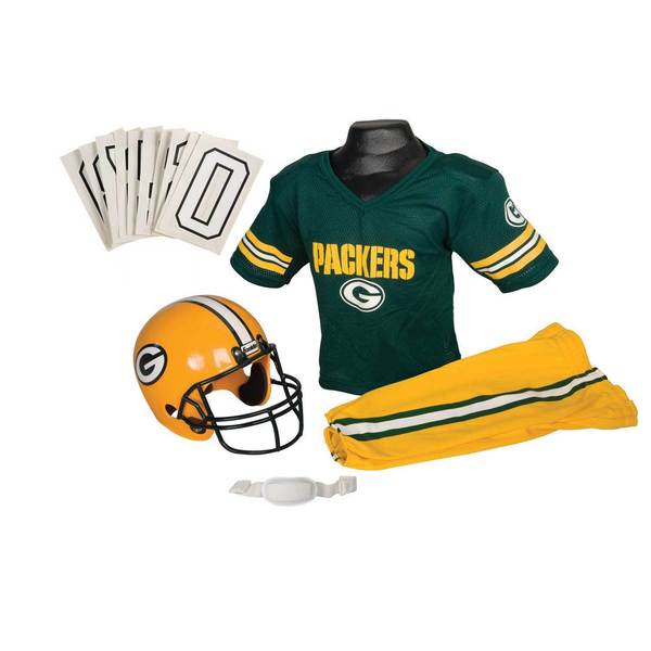 Franklin Sports NFL Green Bay Packers Deluxe Youth Uniform Set (Medium 