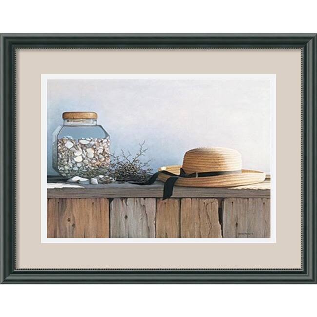 Daniel Pollera 'Still Life with Seashells' Framed Print Art