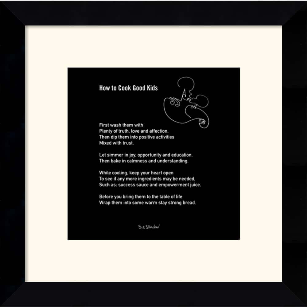 Sir Shadow 'How to Cook Good Kids' Framed Art Print