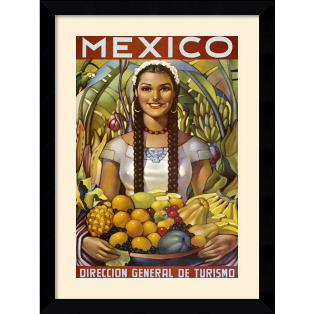 'Senorita with Fruit' Framed Art Print