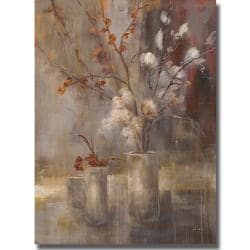 Simon Addyman 'Silver Floral' Canvas Art - Bed Bath & Beyond - 6193224