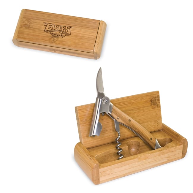 Elan Bamboo Philadelphia Eagles Corkscrew and Bamboo Box