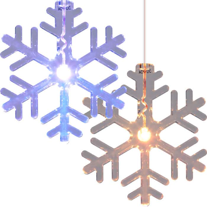 LED Color Changing Snowflake Window Decorations (Set of 2)