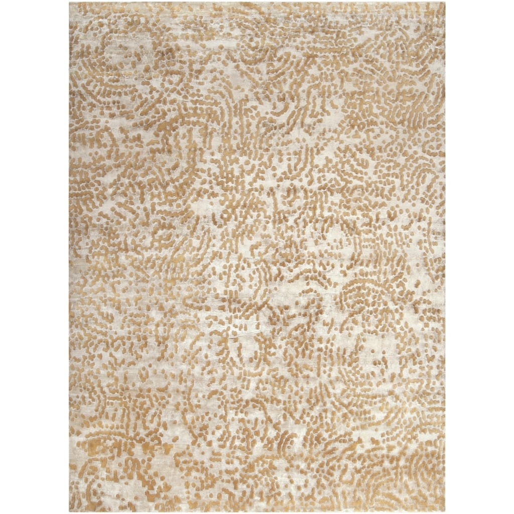 Hand-knotted Annapolis Abstract Design Wool Area Rug - 8' x 11'