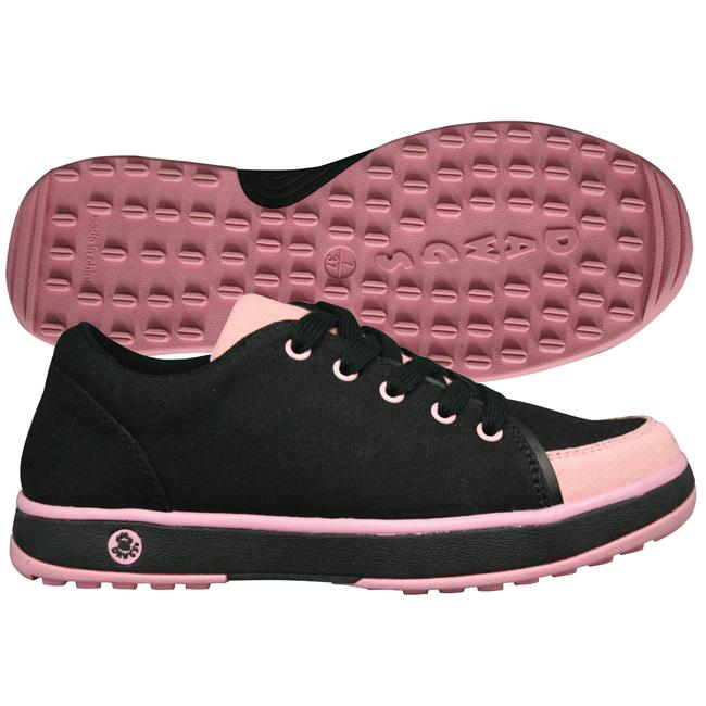 Dawgs Golf Women's Crossover Black/ Pink Golf Shoes