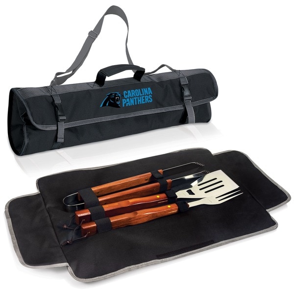 Picnic Time Carolina Panthers 3-piece BBQ Tote