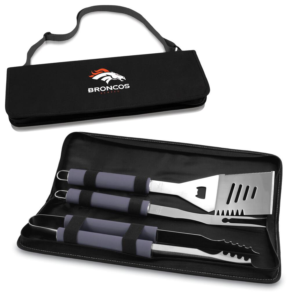 Picnic Time Black Denver Broncos Metro BBQ Tool Tote