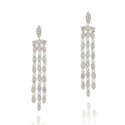 Icz Stonez Rhodiumplated Cubic Zirconia Chandelier Earrings Icz Stonez Rhodiumplated Cubic Zirconia Chandelier Earrings