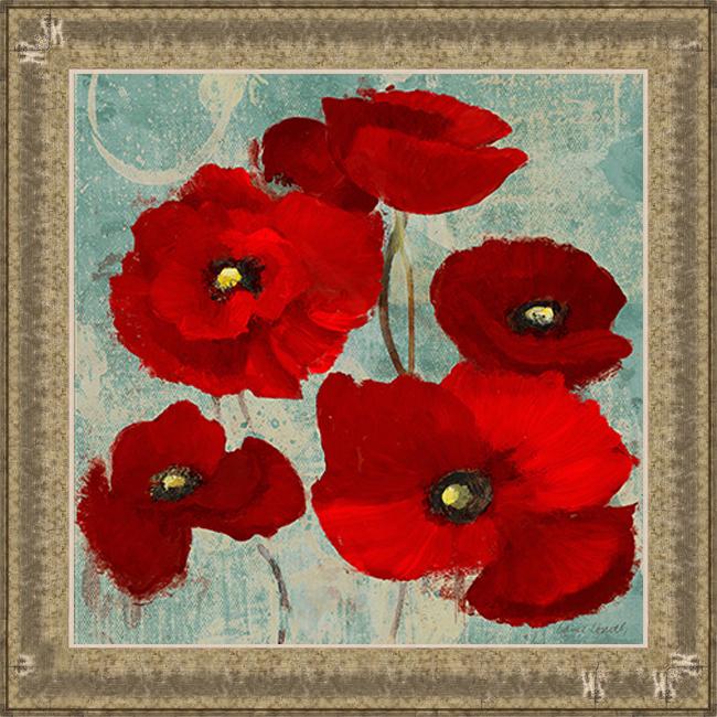 Shop Lanie Loreth 'Kindle's Poppies I' Framed Print Art Free Shipping