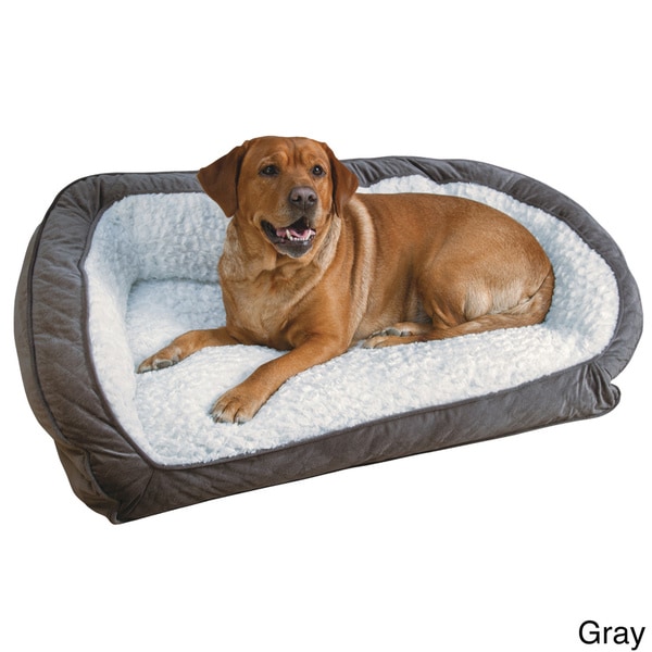 Serta Memory Foam Lounge Bolster Pet Bed - 13845381 - Overstock.com ...